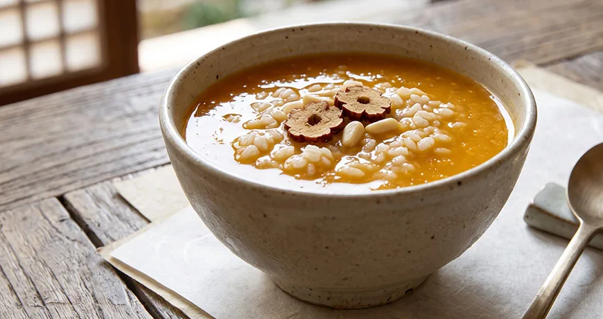 Pumpkin Sweet Rice Punch | 단호박식혜