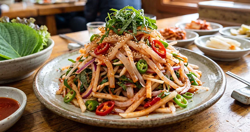 Sliced Raw Swordtip Squid Salad | 한치회무침