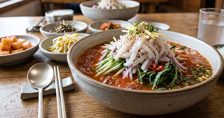 Cold Raw Swordtip Squid Soup | 한치물회