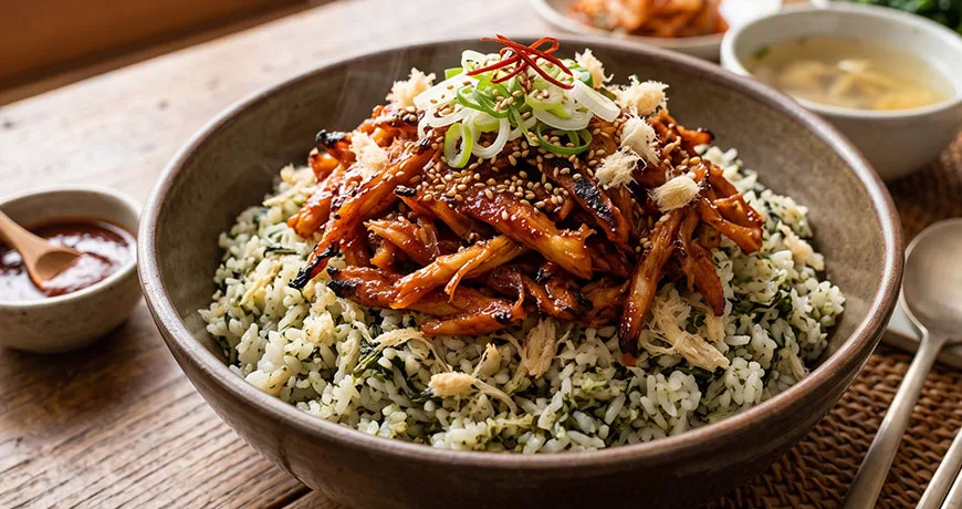 Grilled Dried Pollack with Rice | 황태구이덮밥
