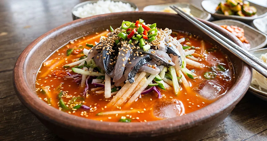 Cold Raw Pearl-spot Chromis Soup | 자리물회
