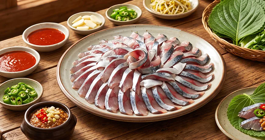 Sliced Raw Gizzard Shad | 전어회