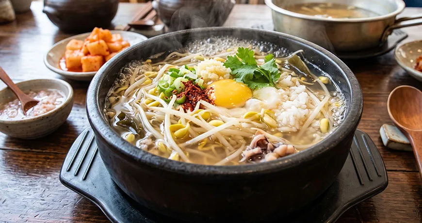 Bean Sprout and Rice Soup | 콩나물국밥