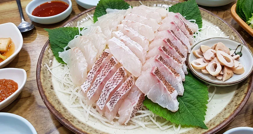 Sliced Raw Croaker | 민어회