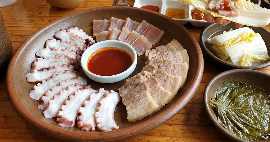 Octopus, Skate, and Pork Combo | 문어삼합