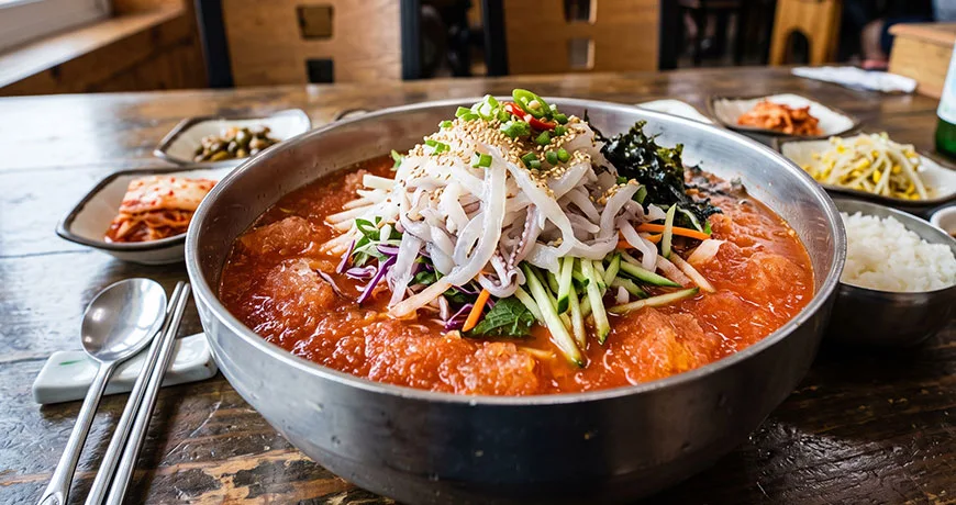 Cold Raw Squid Soup | 오징어물회