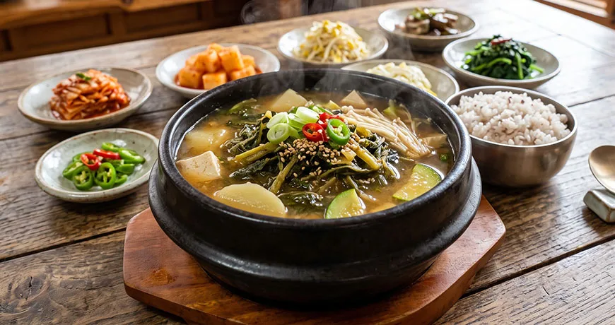 Dried Radish Leaf Soybean Paste Soup | 시래기된장국