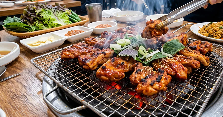Spicy Charcoal-grilled Chicken | 숯불닭갈비