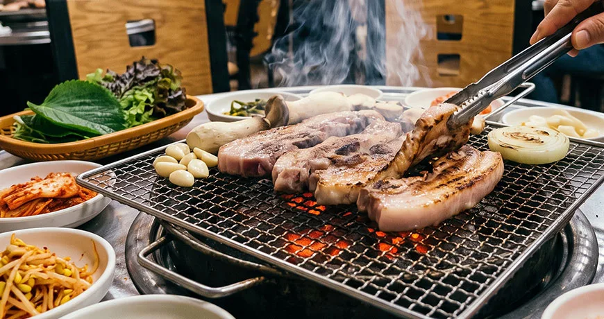 Charcoal-grilled Pork Belly | 숯불삼겹살