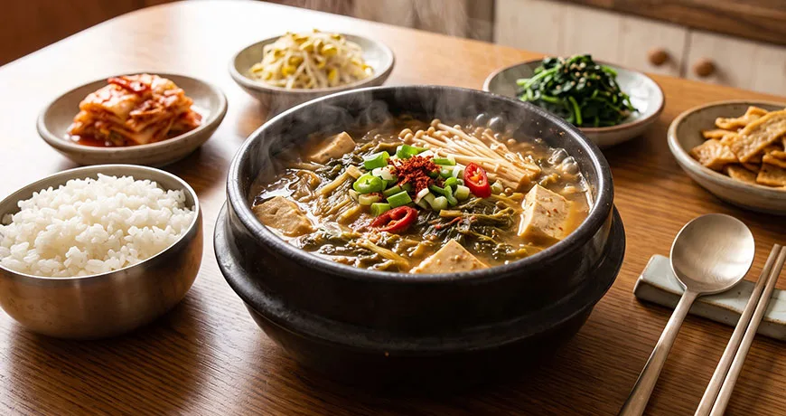 Korean Cabbage Soybean Paste Soup | 우거지된장국