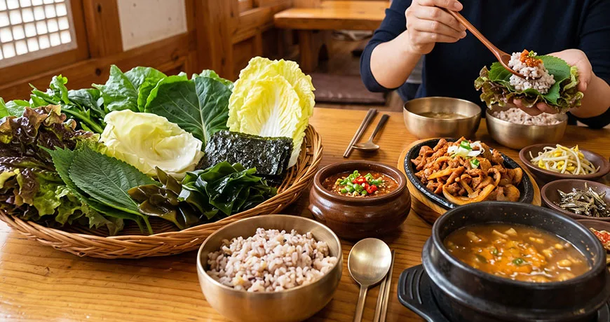 Leaf Wraps and Rice | 쌈밥